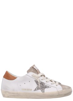 golden goose sneaker mujer super star leather upper and heel suede toe glitter star - gwf00101f008719 12524