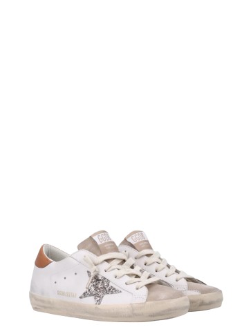 golden goose sneaker mujer super star leather upper and heel suede toe glitter star - gwf00101f008719 12524 2