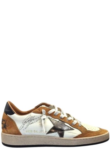 golden goose sneaker hombre ballstar nappa upper suede toe heel and spur laminated star - gmf00117f008720 83405