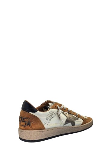 golden goose sneaker hombre ballstar nappa upper suede toe heel and spur laminated star - gmf00117f008720 83405 2