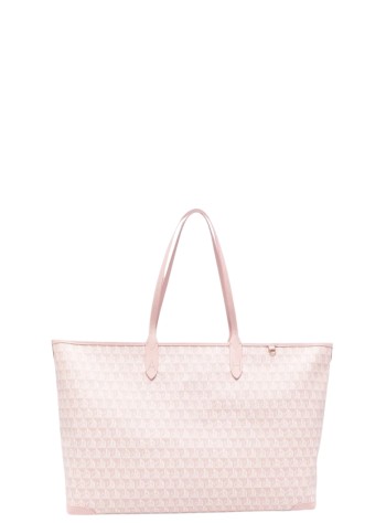 anya hindmarch handbag mujer i am a plastic bag  zipped tote in recycled canvas with  si - 5050925208598 shell pink