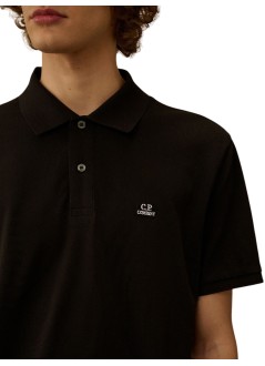 c.p.company polo hombre polo short sleeve in stretch piquet - rccmpl721a005263w 999