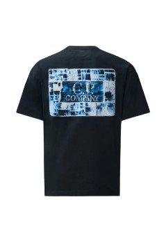 c.p.company camiseta hombre 30/1 jersey short sleeve chest-back logo t-shirt - 21cmts180a110579w 999