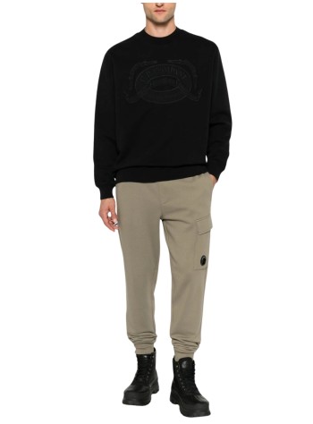 c.p.company sudadera hombre cotton fleece crewneck logo sweatshirt - 21cmss174a006453o 999 2