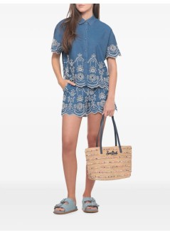 mc2 handbag mujer raffia city mid - rafc002 00357l