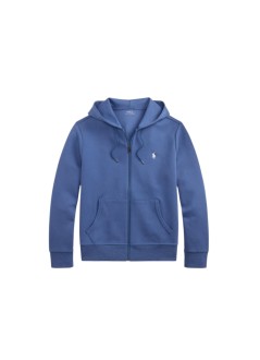 polo ralph lauren sudadera hombre long sleeve open hooded cotton and recycled polyester jumpe - 710881517523 earth blue