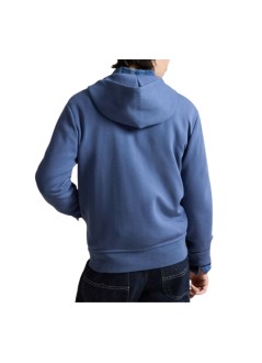 polo ralph lauren sudadera hombre long sleeve open hooded cotton and recycled polyester jumpe - 710881517523 earth blue