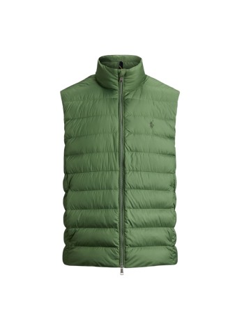 polo ralph lauren outerwear hombre sleevless padded recycled polyester zip vest - 710b20425003 fatigue