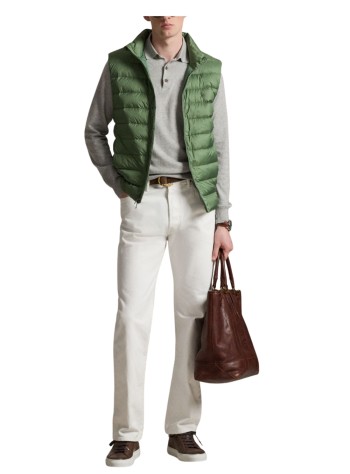 polo ralph lauren outerwear hombre sleevless padded recycled polyester zip vest - 710b20425003 fatigue 2