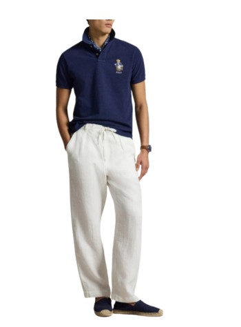 polo ralph lauren polo manshort sleeve custom slim fit bear polo - 710b18546001 newport bear newport navy 2