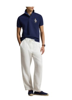 polo ralph lauren polo manshort sleeve custom slim fit bear polo - 710b18546001 newport bear newport navy