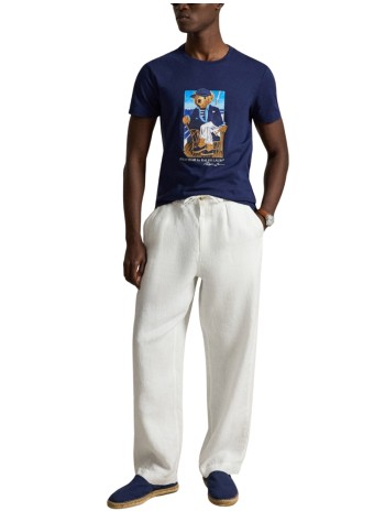 polo ralph lauren t-shirt manshort sleeve custom slim fit bear t-shirt - 710b21964001 newport bear newport navy 2