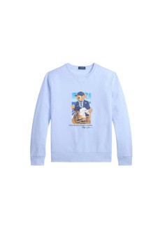 polo ralph lauren sweater manlong sleeve bear jumper - 710b18538001 newport bear office blue