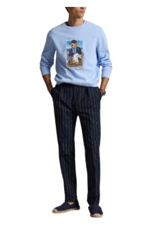 polo ralph lauren sweater manlong sleeve bear jumper - 710b18538001 newport bear office blue