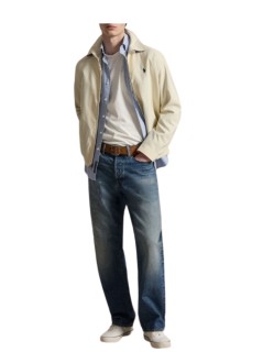 polo ralph lauren outerwear manrecycled polyester zip windbreaker jacket - 710940744502 new stone