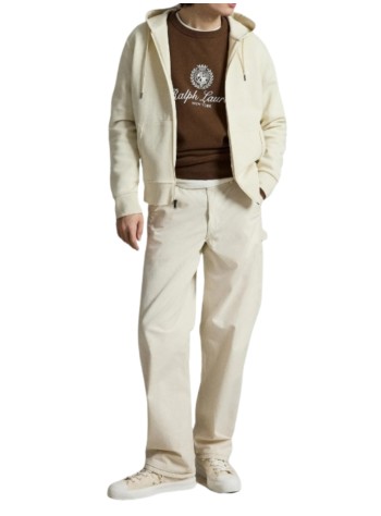 polo ralph lauren sweater manlong sleeve open hooded cotton and recycled polyester jumpe - 710881517510 guide cream c1730 2
