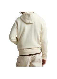 polo ralph lauren sweater manlong sleeve open hooded cotton and recycled polyester jumpe - 710881517510 guide cream c1730
