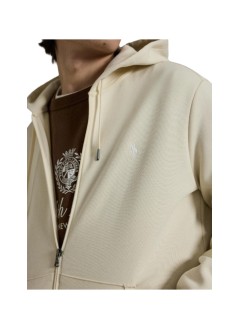 polo ralph lauren sweater manlong sleeve open hooded cotton and recycled polyester jumpe - 710881517510 guide cream c1730