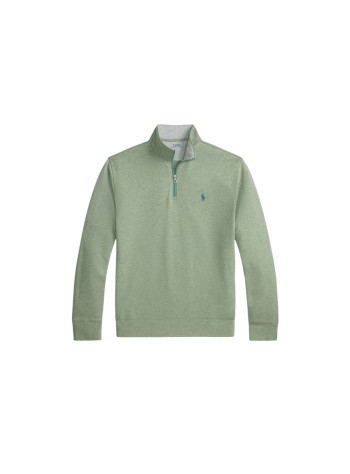 polo ralph lauren sudadera hombre long sleeve 1/2 zip knit - 710812963501 greenery heather c7952
