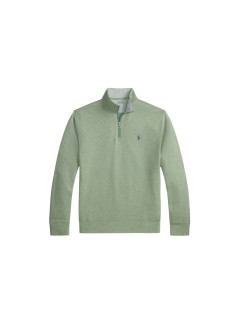polo ralph lauren sudadera hombre long sleeve 1/2 zip knit - 710812963501 greenery heather c7952