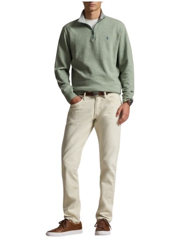 polo ralph lauren sudadera hombre long sleeve 1/2 zip knit - 710812963501 greenery heather c7952 2