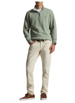 polo ralph lauren sudadera hombre long sleeve 1/2 zip knit - 710812963501 greenery heather c7952