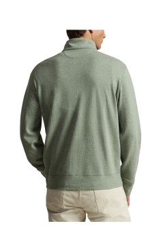 polo ralph lauren sudadera hombre long sleeve 1/2 zip knit - 710812963501 greenery heather c7952