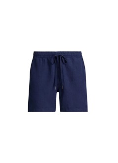 polo ralph lauren pantalon corto hombre classic fit linnen short - 710b20471002 newport navy