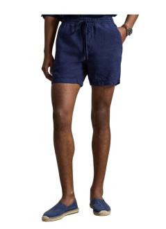 polo ralph lauren pantalon corto hombre classic fit linnen short - 710b20471002 newport navy