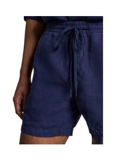 polo ralph lauren pantalon corto hombre classic fit linnen short - 710b20471002 newport navy