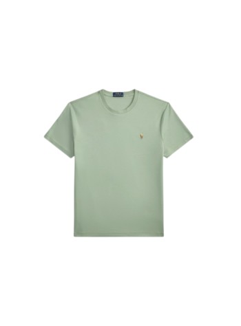 polo ralph lauren camiseta hombre short sleeve custom slim fit pima cotton t-shirt - 710740727505 light green