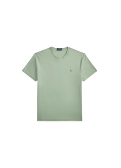 polo ralph lauren camiseta hombre short sleeve custom slim fit pima cotton t-shirt - 710740727505 light green