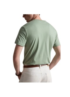 polo ralph lauren camiseta hombre short sleeve custom slim fit pima cotton t-shirt - 710740727505 light green