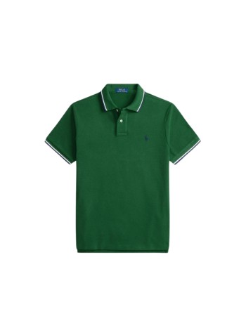 polo ralph lauren polo manshort sleeve custom slim fit polo - 710842621504 new forest c7927