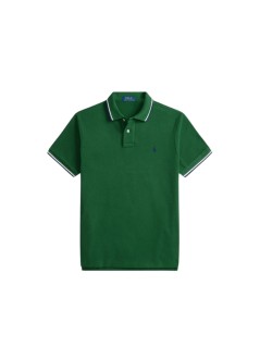 polo ralph lauren polo manshort sleeve custom slim fit polo - 710842621504 new forest c7927