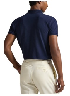 polo ralph lauren polo manshort sleeve custom slim fit polo - 710941439038 refined navy c1730 smoke