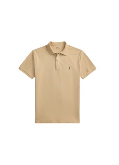 polo ralph lauren polo hombre short sleeve custom slim fit polo - 710941439511 vintage khaki c8888