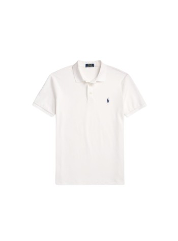 polo ralph lauren polo manshort sleeve custom slim fit polo - 710941439002 white c7996