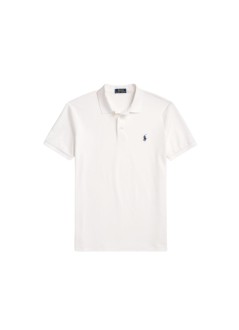 polo ralph lauren polo manshort sleeve custom slim fit polo - 710941439002 white c7996