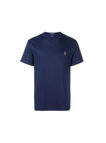 polo ralph lauren camiseta hombre short sleeve custom slim fit pima cotton t-shirt - 710740727003 refined navy