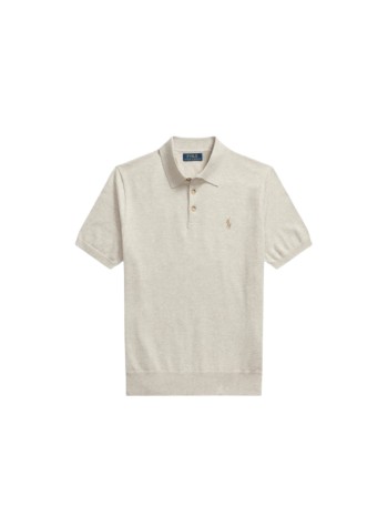 polo ralph lauren punto hombre short sleeve standard fit knit polo - 710980682504 light walnut brown hthr