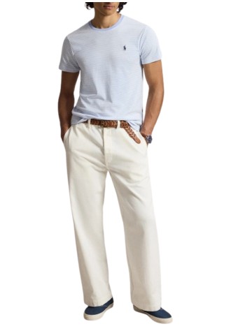 polo ralph lauren camiseta hombre short sleeve custom slim fit pima cotton t-shirt - 710944811501 pebble blue white 2