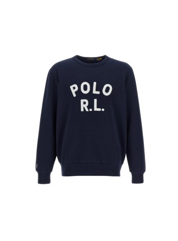 polo ralph lauren sweater manlong sleeve round neck classic fit jumper - 710b20223002 newport navy
