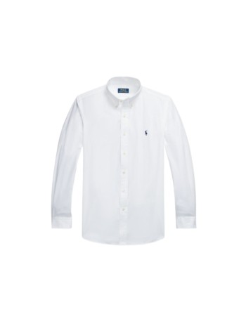 polo ralph lauren camiseria hombre cubdppcs-long sleeve-sport shirt - 710928255002 white