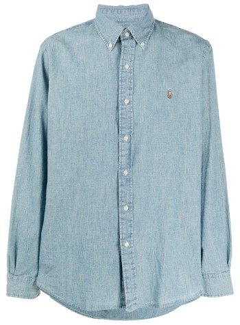 polo ralph lauren shirt mancubdppcs long sleeve sport shirt - 710792042001 chambray