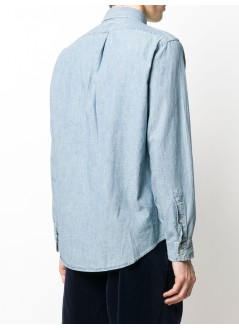 polo ralph lauren shirt mancubdppcs long sleeve sport shirt - 710792042001 chambray