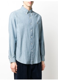 polo ralph lauren shirt mancubdppcs long sleeve sport shirt - 710792042001 chambray