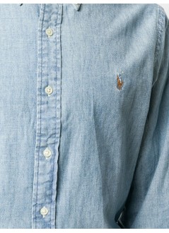 polo ralph lauren shirt mancubdppcs long sleeve sport shirt - 710792042001 chambray