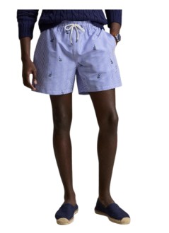 polo ralph lauren cargo manwoven-trunk-swim bottom - 710b18028001 sailboat on stripe
