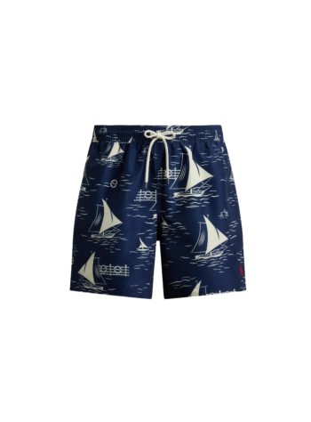 polo ralph lauren bermuda hombre woven-trunk-swim bottom - 710b18029001 all over sailboats